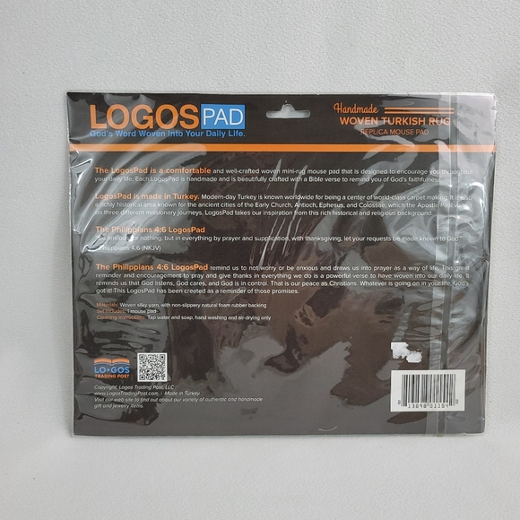 Woven Mini Rug Mouse Pad - Philippians 4:6 - Make in Turkey - Picture 8 of 10